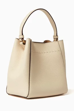 トートバッグ Tory Burch Mcgraw Small Bag - Tory Burch - Leather - White Tory Burch Small Mcgraw Leather Tote Bag 152220-001