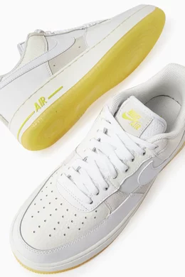 Buy Nike Yellow Air Force 1 Gel Sneakers in Leather For Women Online Ounass Saudi