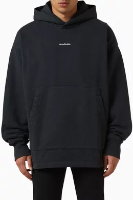 Buy Acne Studios Black Logo Hoodie in Fleece For Men Online Ounass Saudi