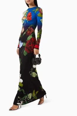 Buy Alice + Olivia Blue Delora Open-back Maxi Dress in Viscose-jersey For  Women Online | Ounass Saudi