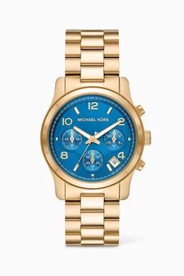 Buy Michael Kors Gold Runway Chronograph Stainless Steel Watch