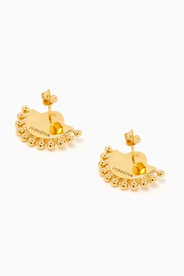 ★MISSOMA★ ZENYU LINK GEMSTONE OPEN STUD EARRINGS MISSOMA Zenyu Link Gemstone Open Stud Earrings in 18ct Gold