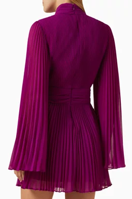 milly rosemary pleated dress Buy Milly Purple Rosemary Mini Dress in Pleated Chiffon For Women Online