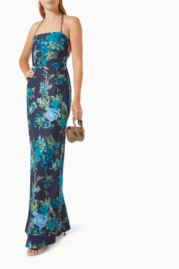 Buy Faithfull The Brand Blue Garcia Maxi Dress in Linen For Women Online |  Ounass Saudi