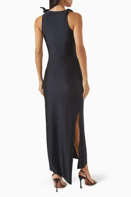 Buy Coperni Black Asymmetric Flower Gown For Women Online | Ounass Saudi