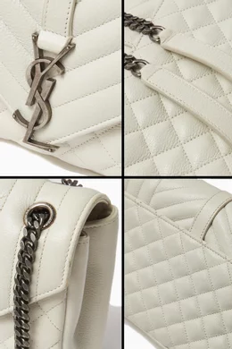 Buy Yves Saint Laurent Pre Loved White Small Envelope Shoulder Bag in Leather For Women Online Ounass Saudi