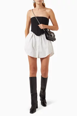 dion lee internal corset dress Dion Lee Internal Shirt Corset Dress in White
