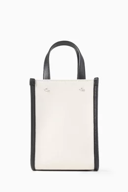 Buy Jimmy Choo White Mini N/S Tote Bag in Canvas For Women