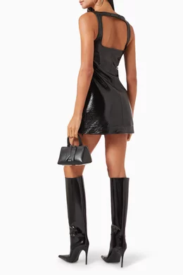 knee length dresses for ladies Off White Structured A Line Mini Solene Dress XXL main image 1