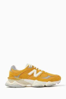 Buy New Balance Yellow 9060 Sneakers in Mesh Suede For Men