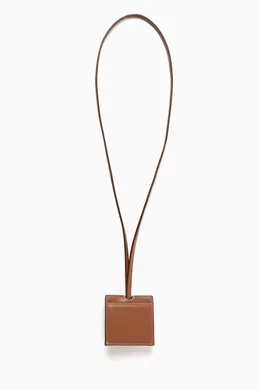 Buy Jacquemus Brown Le Porte Clés Bagage Keychain in Leather For