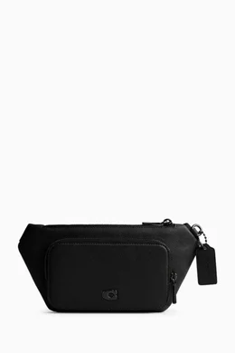 Buy Coach Black Logo Belt Bag in Leather For Men Online Ounass Saudi