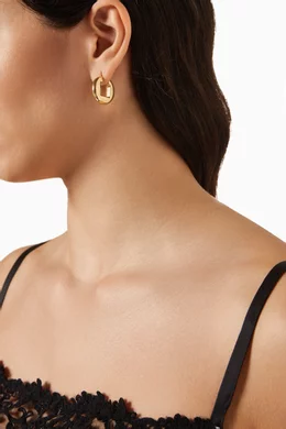 Buy Jacquemus Gold Les Boucles Rond Carré Asymmetric Mini