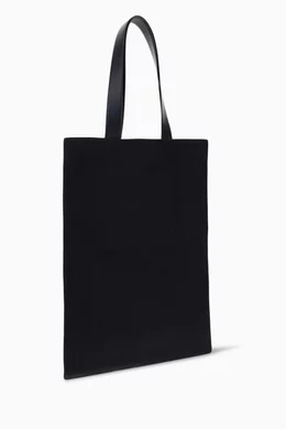 Buy Jil Sander Black Book Tote Bag in Canvas For Men Online
