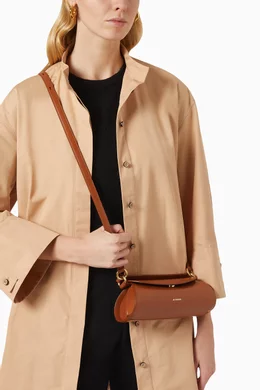 Buy Jil Sander Neutral Cannolo Mini Top-handle Bag in Leather For 