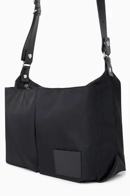 Buy Jil Sander Black Pilot Crossbody Bag in Eco Nylon For Men
