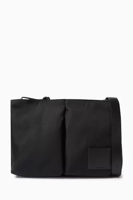 Buy Jil Sander Black Pilot Crossbody Bag in Eco Nylon For Men