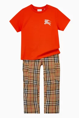 Burberry shirt kids orange best sale