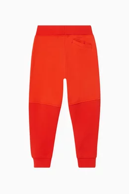 Buy Burberry Orange Logo embroidered Sweatpants in Organic Cotton For Kids Online Ounass Saudi