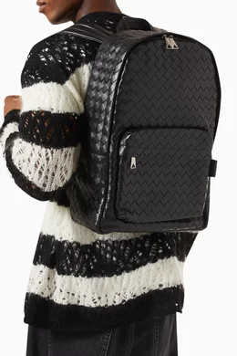 Buy Bottega Veneta Black Unisex Medium Backpack in