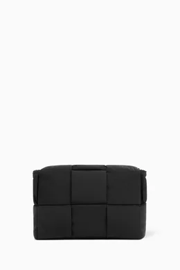Buy Bottega Veneta Black Small Padded Tech Cassette Bag in