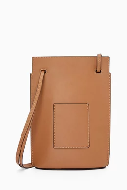 【国内発送】Dice pocket in classic calfskin Buy LOEWE Brown Dice Pocket Pouch in Classic Calfskin For