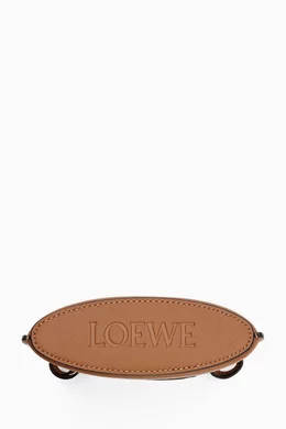 Buy LOEWE Brown Dice Pocket Pouch in Classic Calfskin For