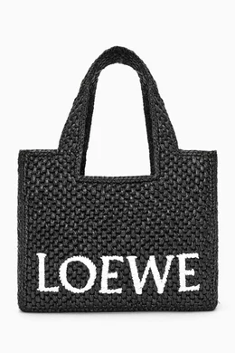 VIP【送料関税込】LOEWE LOEWE FONT SMALL RAFIA TOTE Small LOEWE Font tote in raffia Green - LOEWE