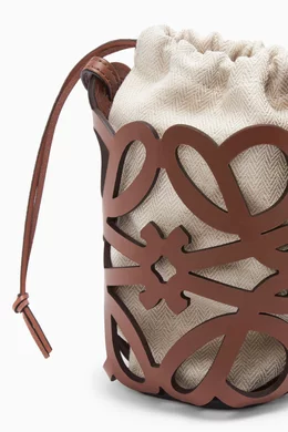 Buy LOEWE Brown Anagram Cut-out Pocket Pouch in Classic