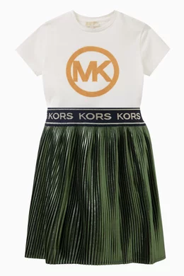 Michael kors green pleated skirt shop