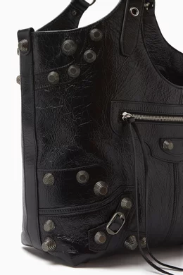 Buy Balenciaga Black Medium Le Cagole Carry-all Bag in Arena