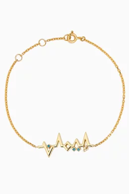 Buy In A Heartbeat Yellow Arabic Lifeline Iman Bracelet in 18kt