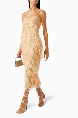 rose gold satin midi dress Claire Midi Dress ~ Rose Gold Luxe Satin M