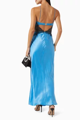Buy Significant Other Blue Helaina Midi Dress in Viscose-blend For Women  Online | Ounass Saudi