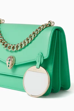 Buy BVLGARI Green Serpenti Forever Maxi Chain Bag Crossbody Bag in Nappa For Women Online Ounass Saudi