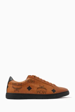 Buy MCM Brown Terrain Maxi visetos Low top Sneakers in Coated canvas For Men Online Ounass Saudi
