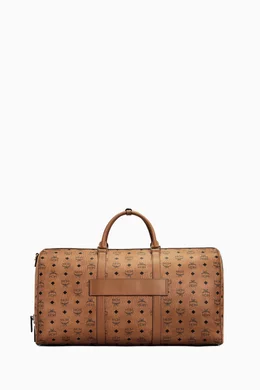 Buy MCM Brown Medium Ottomar Weekender 45 Duffle Bag in Coated