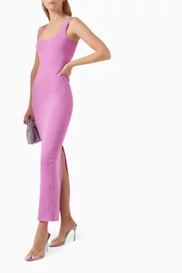 chinese dress ladies Good American Women's Scuba Twist Tank Maxi Dress, OxBlood002, M at Amazon  Women's Clothing store