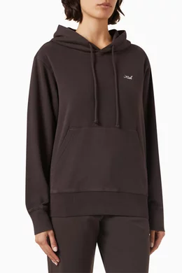 Buy Kith Brown Fallon Cropped Hoodie in Cotton fleece For Women Online Ounass Saudi