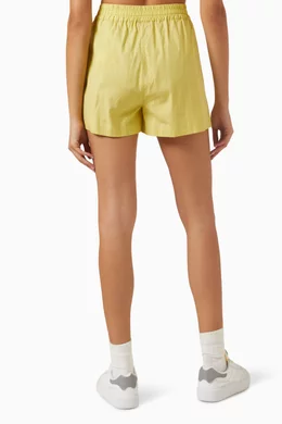 Buy Kith Yellow Erika Shorts in Cotton Dobby poplin For Women Online Ounass Saudi