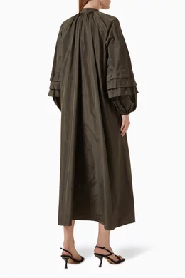 Buy Max Mara Green Radames Shirt Dress in Silk-taffeta For Women