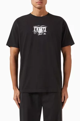 Buy Kith Black Cowboy Box Logo T-shirt in Cotton-jersey For Men 