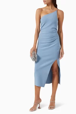 bec and bridge blue one shoulder dress Bec + Bridge One Shoulder Dresses