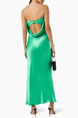 green emerald velvet dress Bec + Bridge | Emilia Strapless Dress - Green main image 0