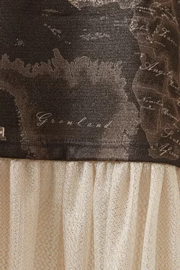 Buy Alviero Martini Neutral Geo Map-print Dress For Girls Online | Ounass  Saudi
