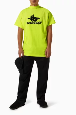 Buy Balenciaga Yellow Layered Sports Oversized T-shirt in Jersey For UNISEX  Online | Ounass Saudi