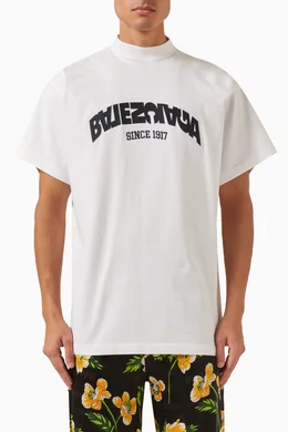 Buy Balenciaga White Unisex Oversized Back Flip Logo T-shirt