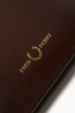 Buy Fred Perry Burgundy Billfold Wallet in Burnished Leather