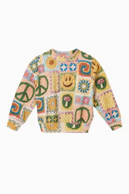 Buy Molo Multicolour Marge Crochet Vibe Sweatshirt in Organic