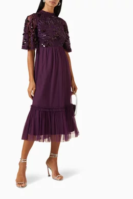 Midi Dress Amelia Rose Embellished Dress Shop Amelia Rose